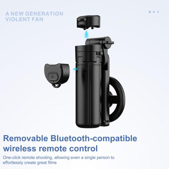Мини магнитный монопод для селфи с Bluetooth-совместимым пультом, вращение на 360 градусов