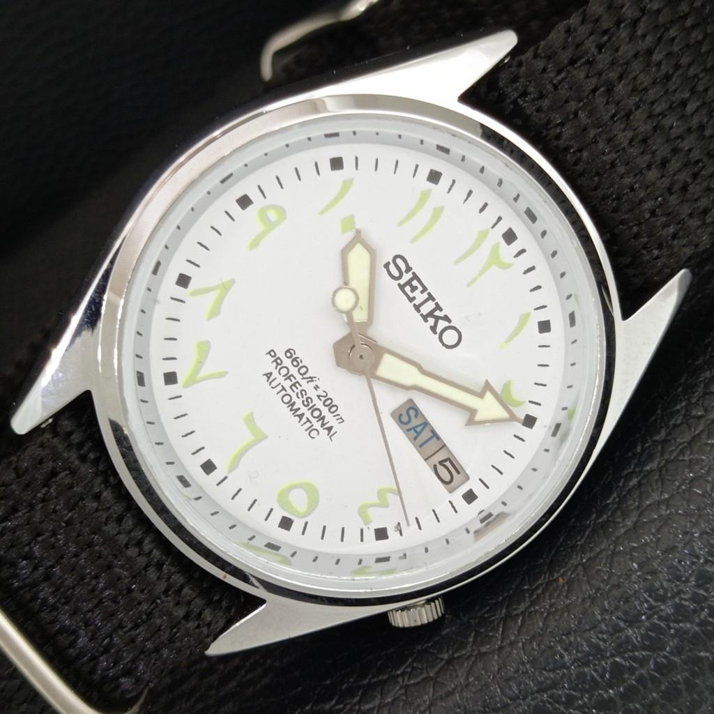 ЯПОНСКИЕ ВИНТАЖНЫЕ ОТРЕМОНТИРОВАННЫЕ МУЖСКИЕ АВТОМАТИЧЕСКИЕ ЧАСЫ SEIKO 7009A БЕЛЫЙ ЦИФЕРБЛАТ a445847-1