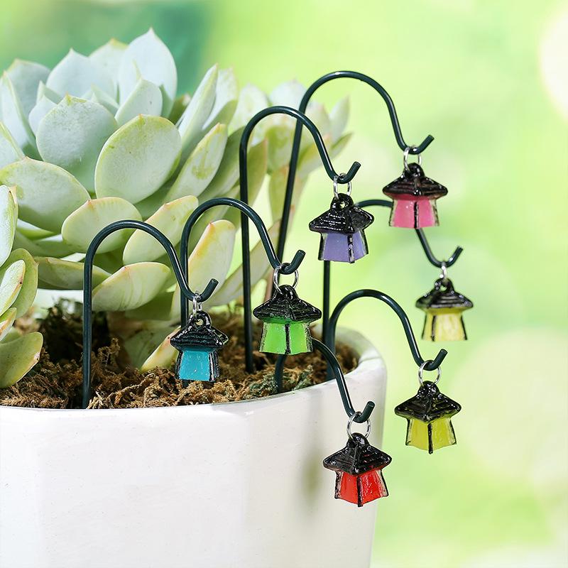 Luminous Horse Lantern Succulent Decoration - Mini Colored Plant Insert for Micro Landscape DIY Gardening.
