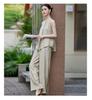 Advanced sleeveless vest, high waisted straight leg pants two-piece set, women's summer fashion temperament set