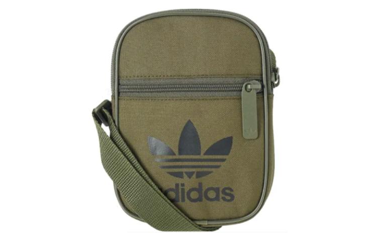 adidas Оригинальная сумка через плечо из нейлоновой ткани, Мини-сумка на плечо, Унисекс, Оливково-зеленая, DV2407