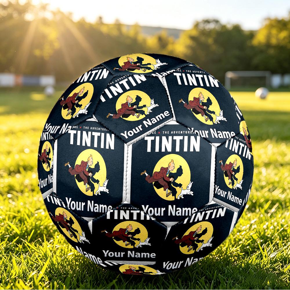 Size 5 FootballTintin Durable PU Soccer Ball for Sports Training Outdoor Competition