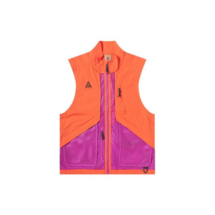 Nike Жилеты Мужские Оранжево-красные С воротником-стойкой Умеренные Городской Techwear BQ3619-634