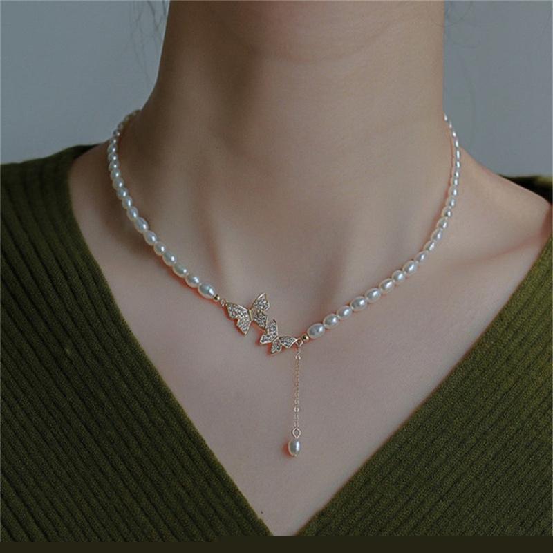 1 шт. Ожерелье с жемчугом в форме сердца, романтическое ожерелье с подвеской в виде тюльпана для женщин, темпераментная ключичная цепочка, модное украшение, модный подарок