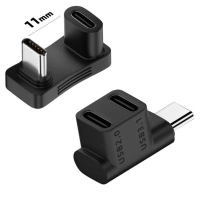 Разъем 90 градусов USB C удлинитель адаптер быстрой зарядки 2 в 1 USB C адаптер прямоугольный конвертер