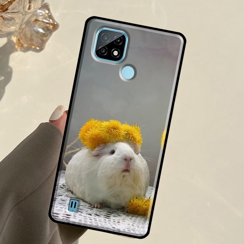 Животное Морская свинка Для Realme C67 C75 C61 C55 C53 C51 C21Y C25S GT 6 6T 5 GT7 Pro 10 11 12 13 14 Pro Plus Чехол