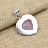 Розовый халцедоновый драгоценный камень ручной работы 925 твердых серебряных ювелирных изделий дизайнерский кулон для нее