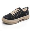 Весна и Осень Новые парусиновые туфли Женские Универсальные на плоской подошве Дышащие Студенческие тканевые туфли Женская обувь Осень