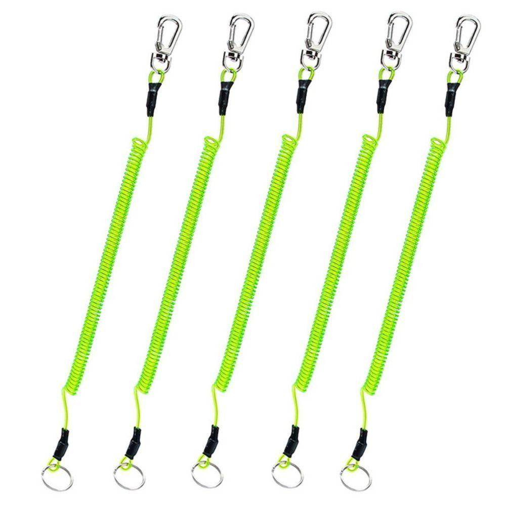 Safety Hauling Rope Safety Rope Spiral Coiled Lanyard Stretch Fishing Tools Spring Elastic Rope