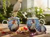 Kubek Porcelanowy Beczka Z Przykrywką Papuga Kakadu Do Kawy Herbaty
