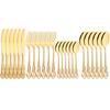 Gold Dinnerware Set 24Pcs Stainless Steel Tableware Luxury Vintage Cutlery Set Quality Knife Fork Tea Spoon Flatware Set