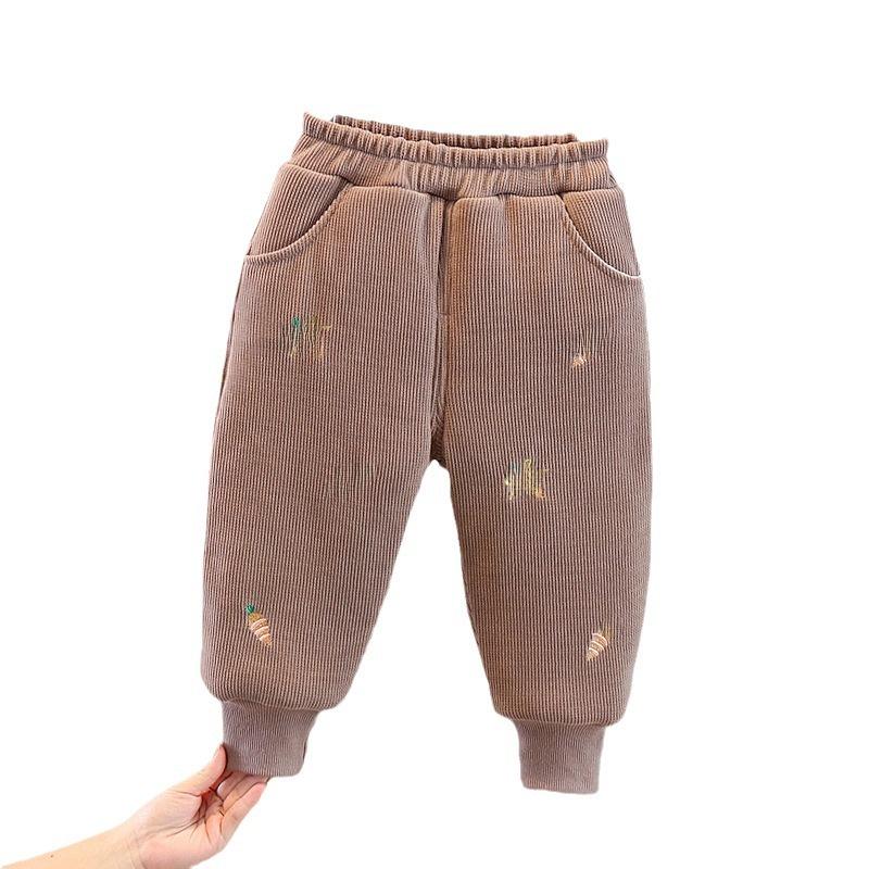 Детские брюки из утолщенного бархатного хлопка: Ультратеплая зимняя одежда для мальчиков и девочек
