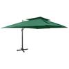 Cantilever Umbrella with Ventilation 400 x 300 cm Green