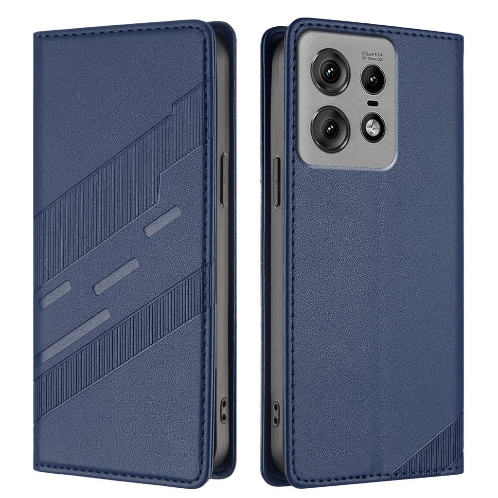 For Motorola Edge 50 Pro 5G Phone Cases Punk Style Imprinted Wallet Stand Leather Cover