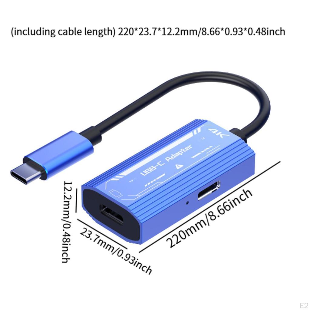 Адаптер USB Type C для очков Ar Plug and Play Компактный 4K@60 Гц 100 Вт Порт для зарядки Портативный для