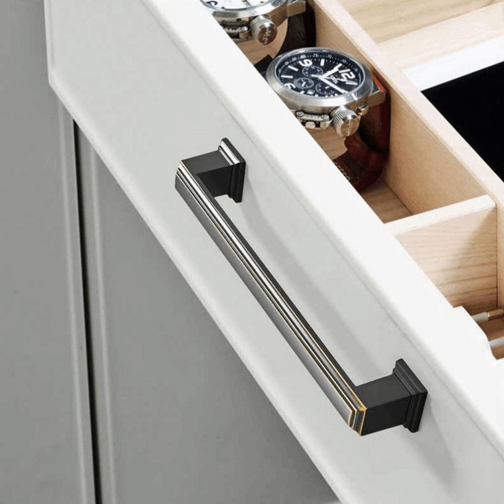 Thick Solid Cabinet Handles Square Door Knobs Minimalist Drawer Pulls Kitchen Cabinets