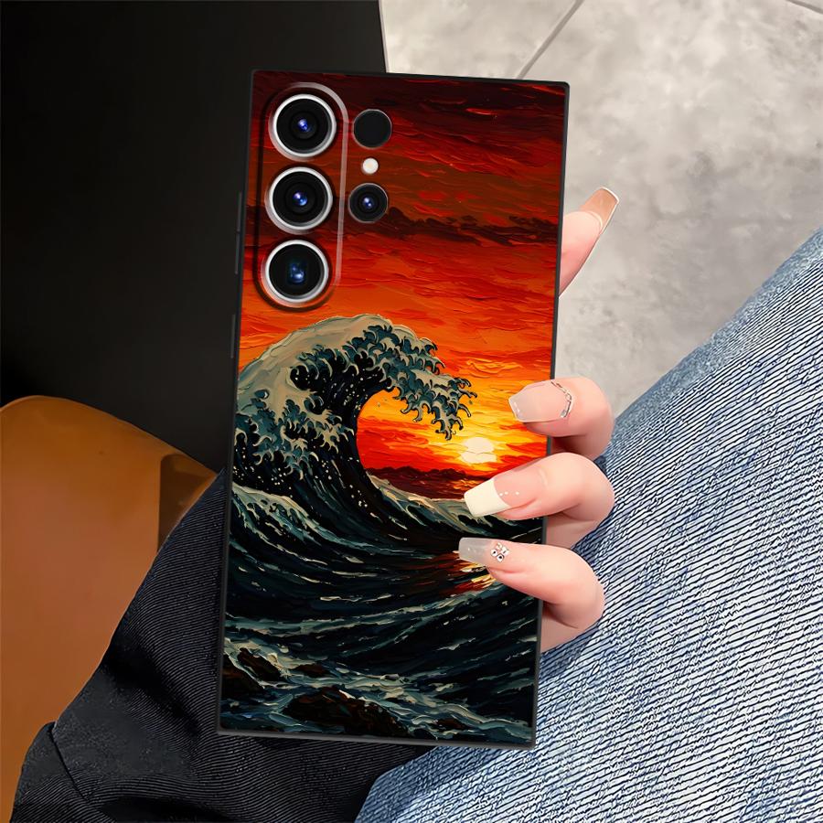 Чехол для телефона Funda с изображением заката для Samsung Galaxy S26 Ultra S25 Plus S24 S23 Note 20 8 9 10 S20 Ultra S21 FE S10 S9