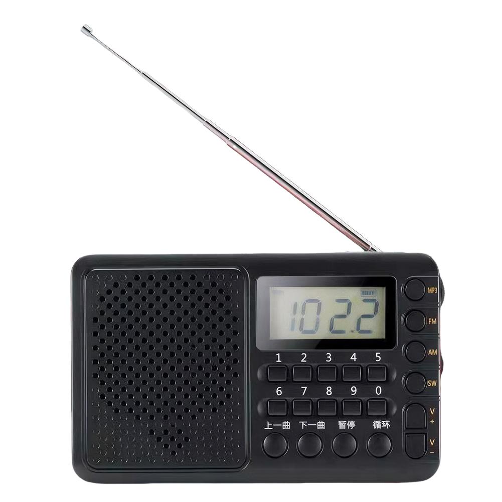 Портативный FM/AM/SW Приемник со светодиодным экраном Карманное радио Поддержка TF-карты USB-накопителя Подарки для пожилых людей