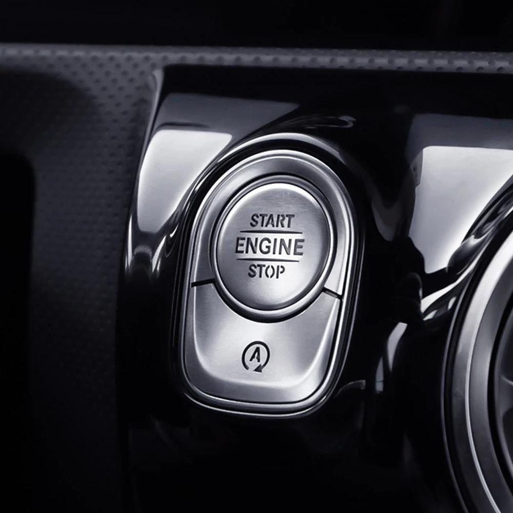 Для Mercedes Benz AB CLA GLB GLA Class W177 V177 W247 C118 W118 X247 H247 AMG A35 A45 Кнопка запуска и остановки двигателя автомобиля Отделка крышки