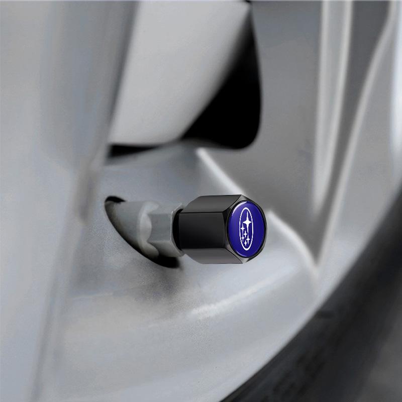 Car Tire Valve Stems Cap With Keychain Anti-Theft Compatible For Subaru Forester impreza Outback Legacy Tribecacar WRC XV Car ge3