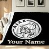 1PC AFC Ajax Custom Name Patterned Flannel Blanket Suitable For All Seasons for Home Decor Warmth and Comfort Gifts Holiday Present