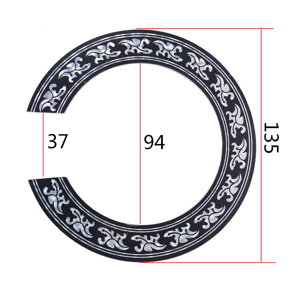 (YOUU06)IRIN 94mm 104mm Hard PVC Guitar Circle Sound Hole Rosette Inlay Decal Sticker for Acoustic Guitars Decal Parts Accessory