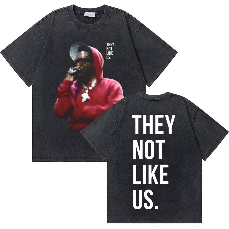 Washed Vintage Rapper Kendrick Lamar Good Kid Money Trees Tshirts Men Hip Hop Retro Oversized Tshirt Male Fashion Trend T Shirt