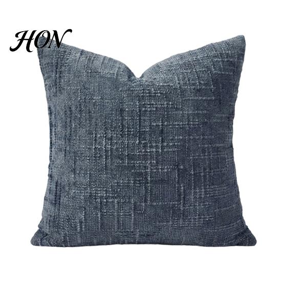 Smooth Zipper Pillow Cover Couch Throw Cover, Decorative Soft Cozy Chenille Case, Rustic Textured Farmhouse Fall Pillowcase for Living Room