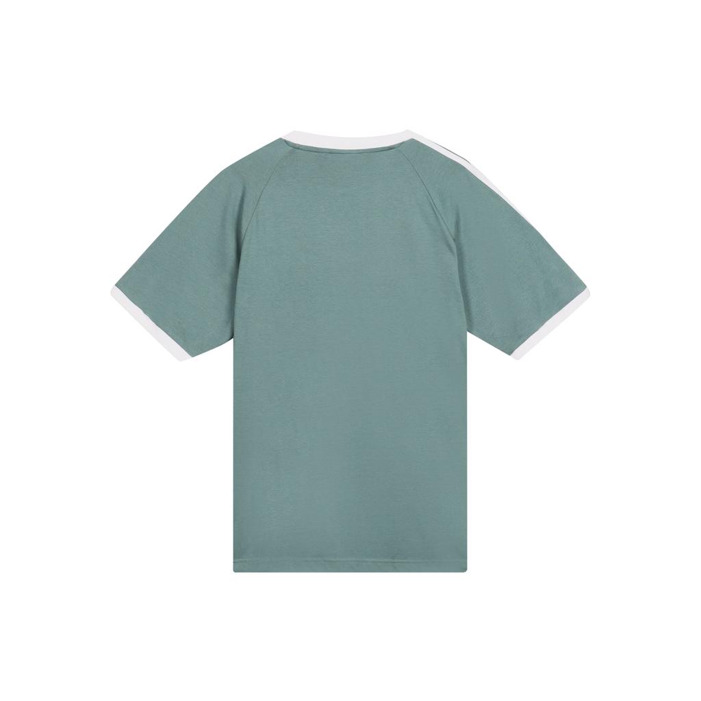 Adidas Мужская футболка с круглым вырезом Originals Trefoil Vintage с тремя полосками, изумрудного цвета GN3479