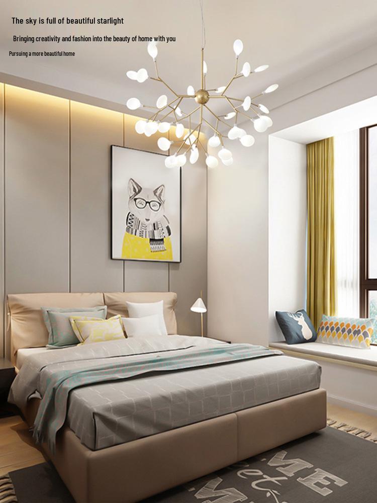 Люстра Светлячок: Современное скандинавское роскошное освещение для гостиных, спален и ресторанов