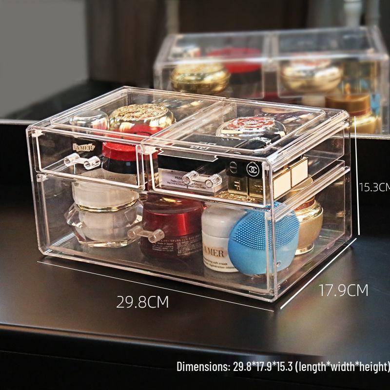 Прозрачный пыленепроницаемый органайзер для косметики большой вместимости для помады и средств по уходу за кожей