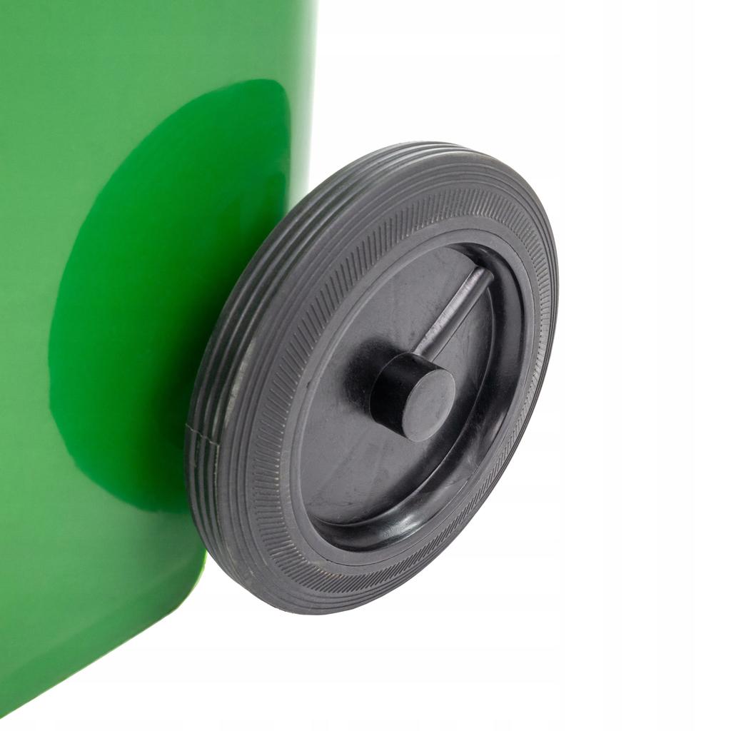Mirpol Waste Bin 240 Green With Flap On Wheels 1 Pc