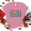 Забавные рождественские футболки с надписью Tis The Season To Red Letter Printed для женщин, летние футболки с коротким рукавом и круглым вырезом, милые рождественские топы