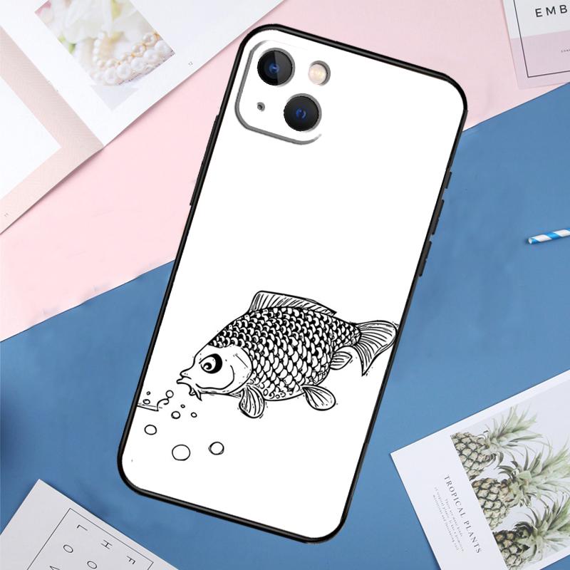 Чехол для карповой рыбалки для iPhone 14 15 16 Pro Max 11 12 13 Mini X XR XS Max Plus Задняя крышка телефона