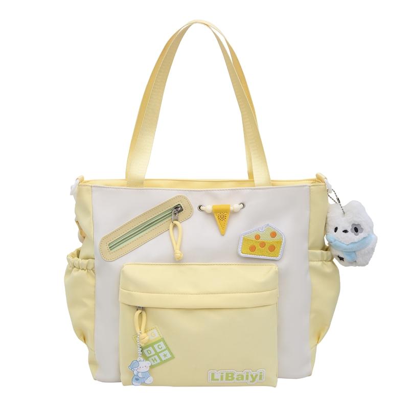 Women Messenger Bag College Style Large Capacity Tote Bag Student Class Commuter Bag