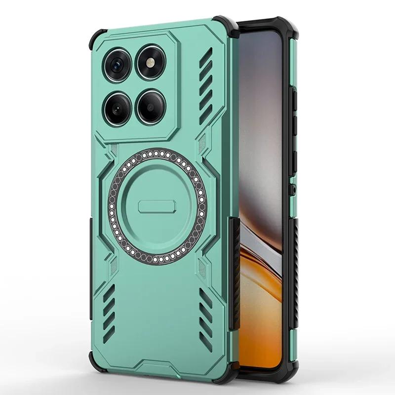 Бронированный противоударный чехол с защитой линзы, магнитный, Magsafe, для беспроводной зарядки, для телефона Motorola Moto Edge 50 60 Pro Fusion Neo