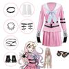 Аниме Danganronpa V3 Miu Iruma костюмы для косплея для женщин и девочек Miu Iruma парик платье униформа костюм одежда на Хэллоуин