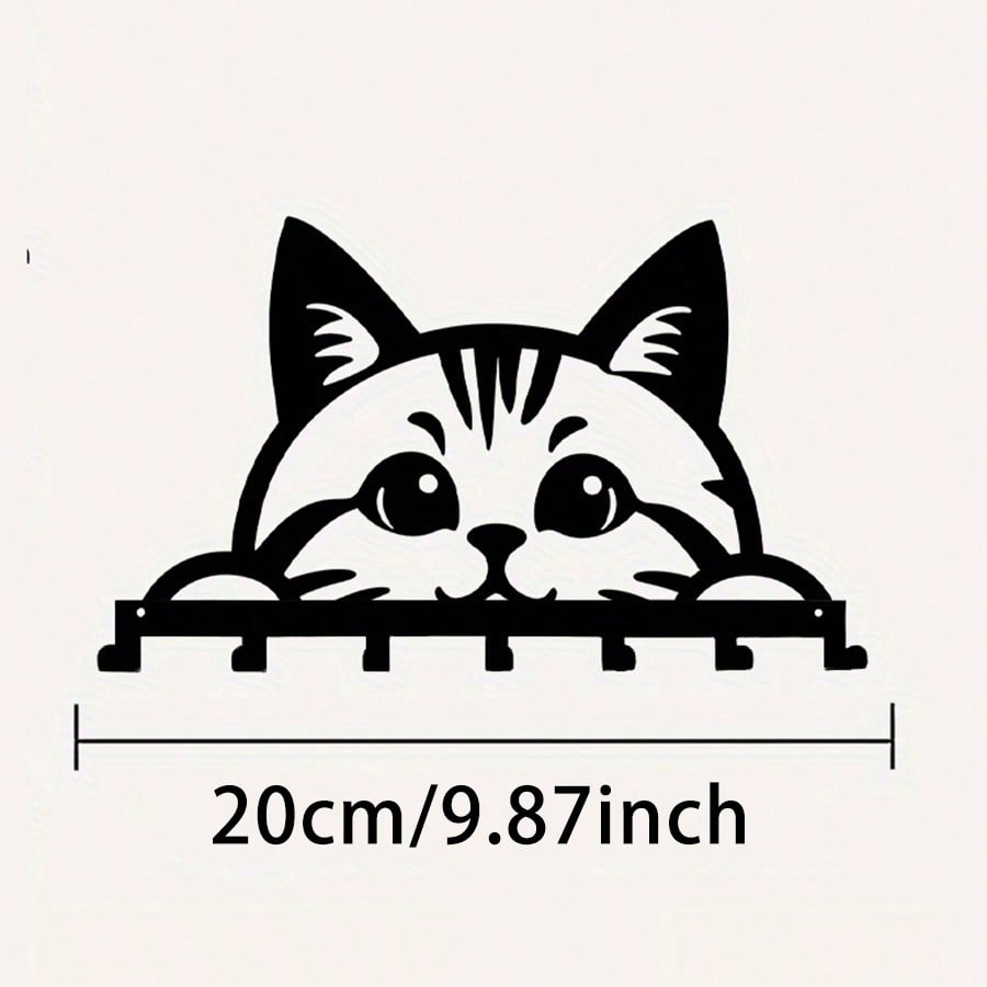 Металлические крючки для ключей на кошачью тематику, настенное хранение, не ржавеют, домашний декор