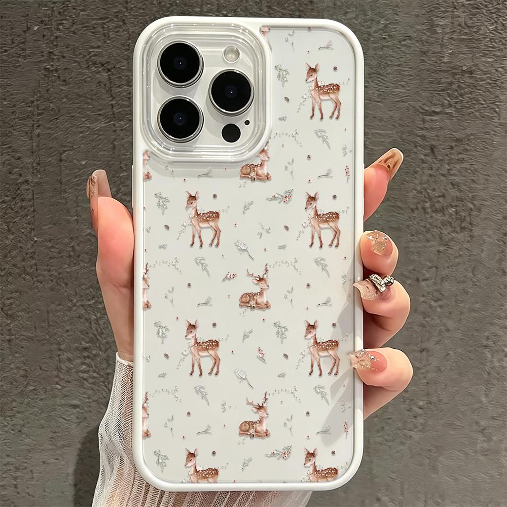 Различные стили чехлов для телефона с оленями для iPhone 17 16 15 14 13 12 11 Pro Max Прозрачный силиконовый жесткий чехол