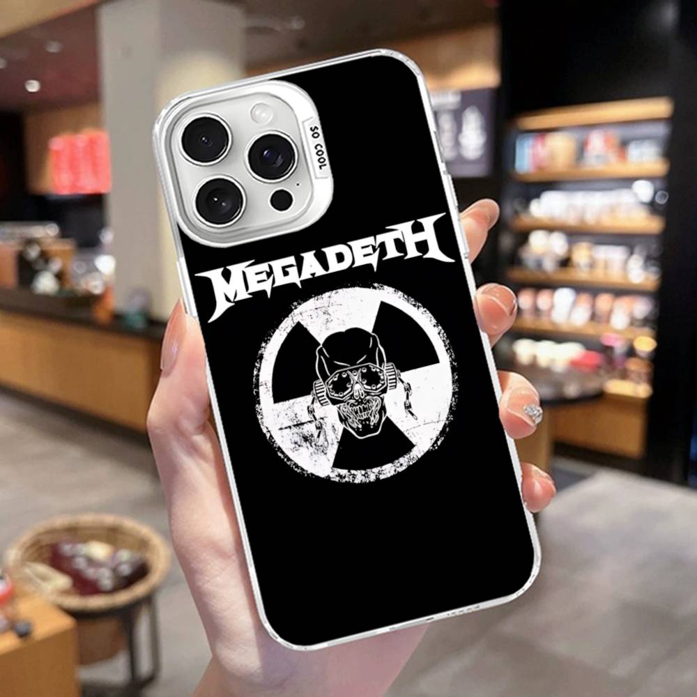 1 шт. Чехол для телефона M-MegadethS Rock Metal Для IPhone 17 16 15 14 13 12 11 Plus Pro Max Pro Цвет Матовый Чехол