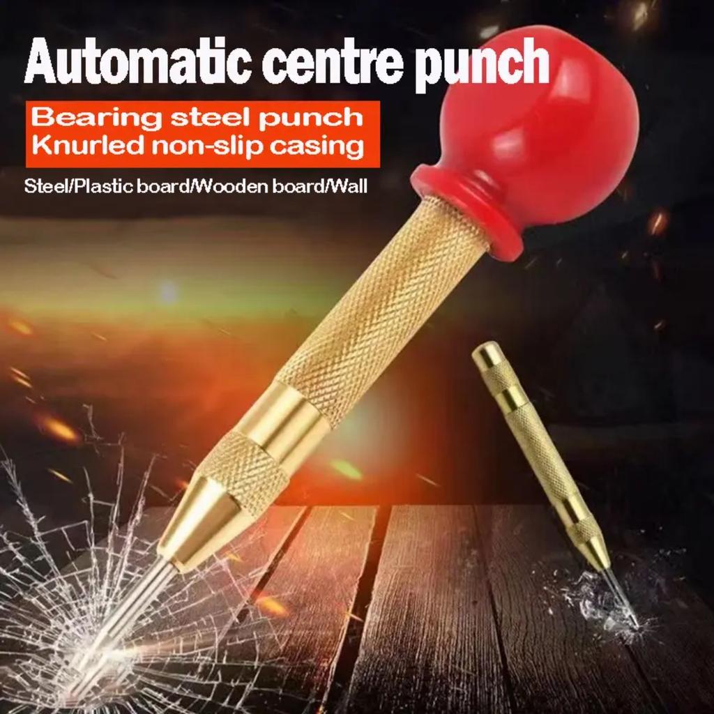 Center Punch with Cap for Metal Woodworking Positioning Marking Tool Handheld Automatic Mark Tool for DIY Workshop Projects