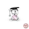 Original Owl Beads 100% 925 Silver Lucky Cat Elephant Charms Fit Original 925 Bracelet DIY Jewelry Making Women's Gift