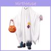 Жуткий костюм привидения на Хэллоуин для косплея с мешком для конфет в виде тыквы для детей