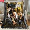 Anime Yagami with Chains Print thin Flannel Blanket for Living Room,Sofas Blankets,Lunch Break,blankets fluffy blanket