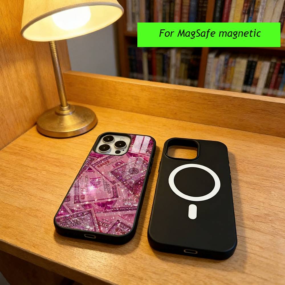 Cool pink money pattern for girls Phone Case For iPhone17,16,15,14,13,12,11 Plus,Pro Magnetic For Magsafe Wireless Charging