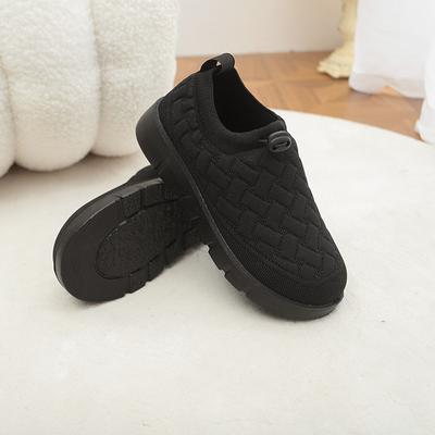 Зимние новые пекинские тканевые туфли бархатные хлопковые туфли легкие нескользящие повседневные спортивные мягкая подошва педали мать черные одинарные туфли