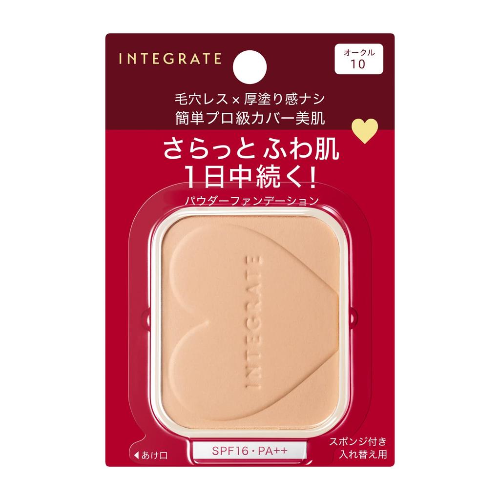 INTEGRATE Pro Finish Ocher for lighter skin SPF 10g Foundation, 10, tones, 16, PA++, Refill,