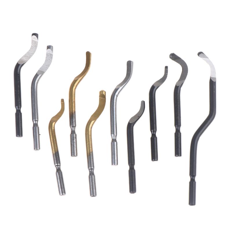 10Pcs High Speed Swivel Blades For Deburring System Bs1010 Bs1012 Bs1018 Bk3010 Bs3010 Internal Thread Cleaning Tool 360 Degree