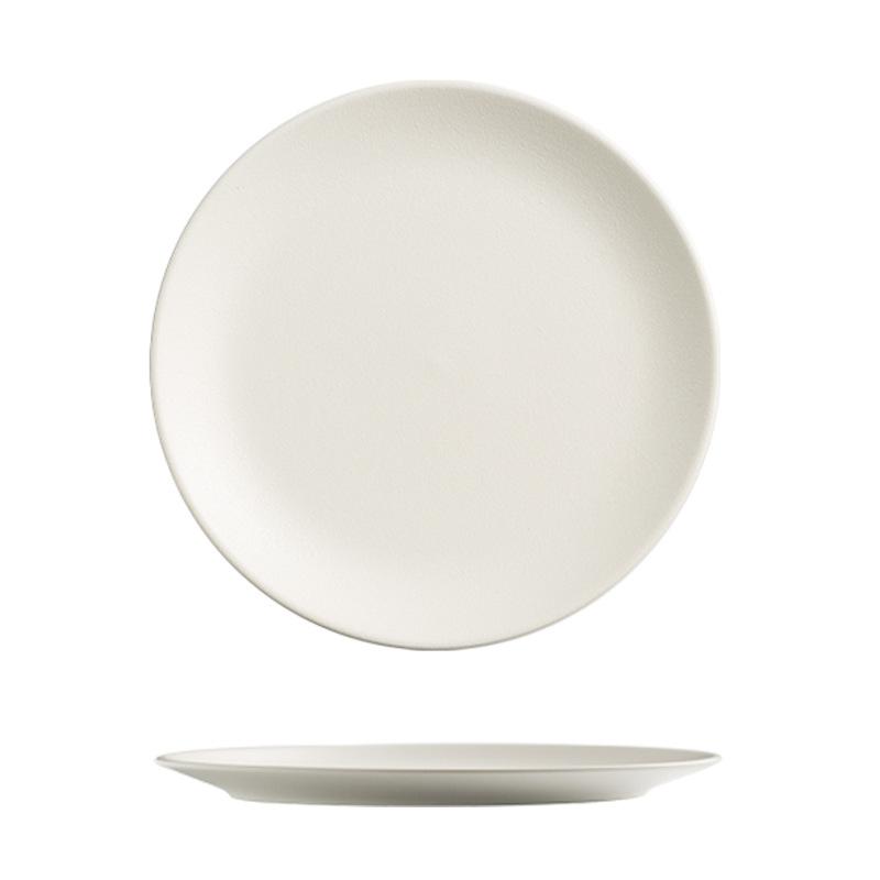 Japanese Steak Plate Household Plate Premium Dessert Tray New Frosted Ceramic Plate Restaurant Flat Plate