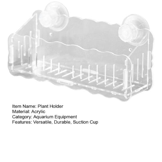 Подставка для аквариумных растений, подвесной горшок для растений с присосками, прозрачный